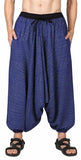 Whitewhale Men Women Cotton Stripe Summer Loose Baggy Hippie Boho Gypsy Harem Pants