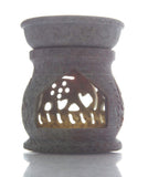 White Whale Carved Essential Oil Diffuser with Tea Light Holder for Aromatherapy -Artisan Handcarved Soapstone