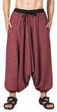 Whitewhale Men Women Cotton Stripe Summer Loose Baggy Hippie Boho Gypsy Harem Pants
