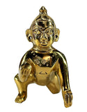 White Whale Brass God Lord Krishna Laddu Gopal/Bal Gopal/Thakur Ji Brass Bhagwan Idol Statue Murti