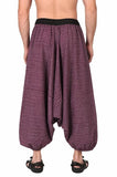 Whitewhale Men Women Cotton Stripe Summer Loose Baggy Hippie Boho Gypsy Harem Pants