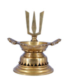 White Whale Balaji Brass Material Diya For Puja, Aarti, Temple, Gifts.