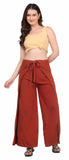 Whitewhale Womens Split Wide Leg Long Embroidered Rayon Wrap Palazzo Pant