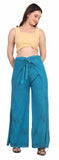 Whitewhale Womens Split Wide Leg Long Embroidered Rayon Wrap Palazzo Pant