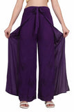 Whitewhale Womens Split Wide Leg Long Embroidered Rayon Wrap Palazzo Pant