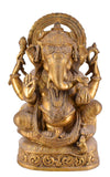 White Whale Lord Ganesh Murti Ganesha Idol Ganpati Brass Vinayaka Statue for Home Decoration | Hindu God Ganesh Bhagwan Blessing Ganpati Bappa Statue | Ganesha Statue Sitting Idol Sculpture