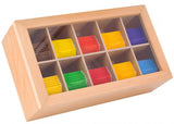 Whitewhale Wooden Tea Box Storage Natural Tea Chest Tea Bag Holder with Glass Window