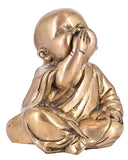 White Whale Brass Laughing Buddha for Wealth & Prosperity | Happy Man - Best for Gifting - Made in Tibet Home Decoration