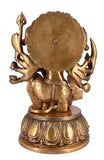 Whitewhale Large Unique Five Face Panchmukhi Hanuman Brass Statue Inlay Gemstone Hand Work Big Hindu God Lord Idol Figure