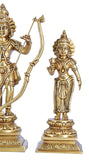 White Whale Ram Darbar - Lord Rama Laxman and Sita Hanuman Brass Statue Religious Sculpture Idol Home Decor