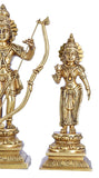 White Whale Ram Darbar - Lord Rama Laxman and Sita Hanuman Brass Statue Religious Sculpture Idol Home Decor