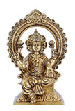 Whitewhale Hindu Goddess Maa Laxmi Idol Brass Statue Standing in Loltus Lakshmi for Temple Puja Home Decor Murti Office Gift Item Showpiece