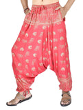 Whitewhale Mens Women Rayon Printed Harem Pants Pockets Yoga Trousers Hippie