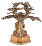 White Whale Brass Buddha Statue Murti for Home Decor Entrance Office Table Living Room Meditation Luck Gift Feng Shui Home Décor
