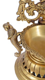 White Whale Brass Oil Lamp Deeplaxmi Dia | Lakshmi Laxmi Diya for Puja