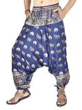 Whitewhale Mens Women Rayon Printed Harem Pants Pockets Yoga Trousers Hippie