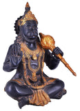 White Whale Brass Lord Hanuman Statue Idol Strength Monkey Figurine Bajrang Bali Statue Brass Sculpture Diwali Home Decor