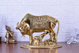 White Whale Large Kamdhenu Cow with Calf Figurine Decorative Gift Item