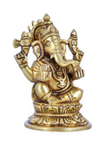 Whitewhale Brass Mangalkari Ganesha Statue Bhagwan Idol Ganesha Statue Ganpati Murti Home Decor