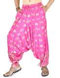 Whitewhale Mens Women Rayon Printed Harem Pants Pockets Yoga Trousers Hippie