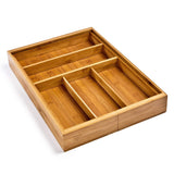 White Whale Drawer Dividers silverware tray Expandable Utensil Cutlery Tray Wooden Adjustable Flatware Organizer Kitchen Storage Holder for Knives Forks Spoons Accessories Gadgets