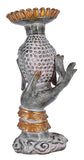 White Whale Brass Buddha Statue Murti for Home Decor Entrance Office Table Living Room Meditation Luck Gift Feng Shui Home Décor