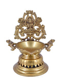 White Whale Brass Oil Lamp Deeplaxmi Dia | Lakshmi Laxmi Diya for Puja