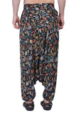 Whitewhale Men Women Rayon twill Printed Harem Pants Pockets Yoga Trousers Hippie