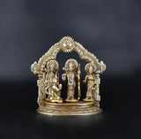 Whitewhale Ram Darbar - Lord Rama Laxman and Sita Hanuman Brass Statue Religious Sculpture Idol Home Decor