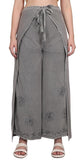 Whitewhale Womens Split Wide Leg Long Embroidered Rayon Wrap Palazzo Pant