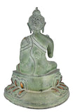 White Whale Brass Buddha Statue Murti for Home Decor Entrance Office Table Living Room Meditation Luck Gift Feng Shui Home Décor