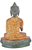 White Whale Brass Buddha Statue Murti for Home Decor Entrance Office Table Living Room Meditation Luck Gift Feng Shui Home Décor