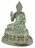 White Whale Brass Buddha Statue Murti for Home Decor Entrance Office Table Living Room Meditation Luck Gift Feng Shui Home Décor