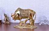 White Whale Large Kamdhenu Cow with Calf Figurine Decorative Gift Item