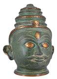 White Whale Brass Face Figurine Statue for Home Decor Entrance Office Table Living Room