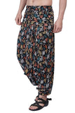 Whitewhale Men Women Rayon twill Printed Harem Pants Pockets Yoga Trousers Hippie