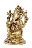 Whitewhale Brass Mangalkari Ganesha Statue Bhagwan Idol Ganesha Statue Ganpati Murti Home Decor