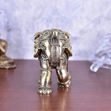 White Whale Superfine Handmade Ethnic Indian Brass Elephant Decor Showpiece,  Home Decor Statue,  Indian Decorations,  Indian Houseware:  Brass Figurine