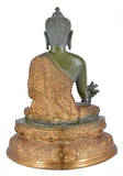 White Whale Brass Buddha Statue Murti for Home Decor Entrance Office Table Living Room Meditation Luck Gift Feng Shui Home Décor