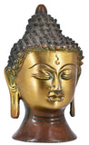 White Whale Brass Antique Buddha Head Statue Idol Figurine Home Decorative Showpiece Home Decor
