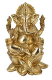 Whitewhale Brass Decor India Mangalkari Ganesha Statue (9 inches