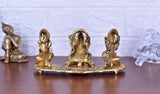 White Whale Lakshmi Ganesha Saraswati Idol with Diya Made of Metal Laxmi Ganesh Oil lamp Statue Traditional Religious Figurine Home Office Temple Pooja Puja Decorative Showpiece Diwali Gift