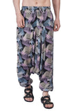 Whitewhale Men Women Rayon twill Printed Harem Pants Pockets Yoga Trousers Hippie