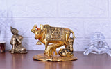 White Whale Superfine Peacock Brass Showpiece Idol Figurine Sculpture for Birthday Gift Table Home Decoration