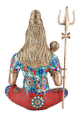 White Whale Lord Shiva Brass Statue Idol Sculpture Hindu God Natraja Shiv Figurine Home Decor