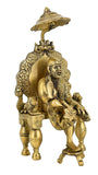 White Whale Shirdi Sai Baba Brass Statue Religious Strength Sculpture Idol