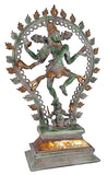 White Whale Natraj Brass Statue,Nataraja - King of Dancers Hindu God Shiva for Temple Mandir Home Decor