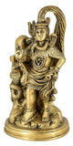 White Whale Brass Lord Shiva with Shiv ling Statue Idol Home Decor Figurine