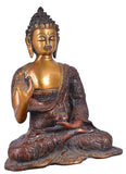 White Whale Brass Buddha Statue Yoga Murti for Home Decor Entrance Office Table Living Room Meditation Luck Gift Feng Shui