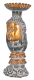 White Whale Brass Buddha Statue Murti for Home Decor Entrance Office Table Living Room Meditation Luck Gift Feng Shui Home Décor